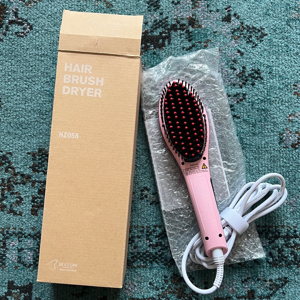NIB! Hair Brush Straightener